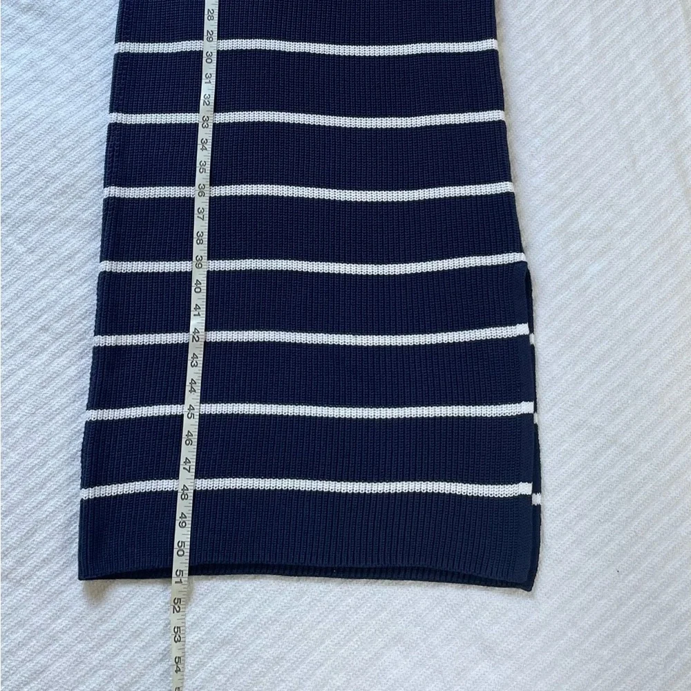 525 America Emma Cotton Midi/Maxi Dress Navy/White | Americana Coastal Elegance - Picture 11 of 16